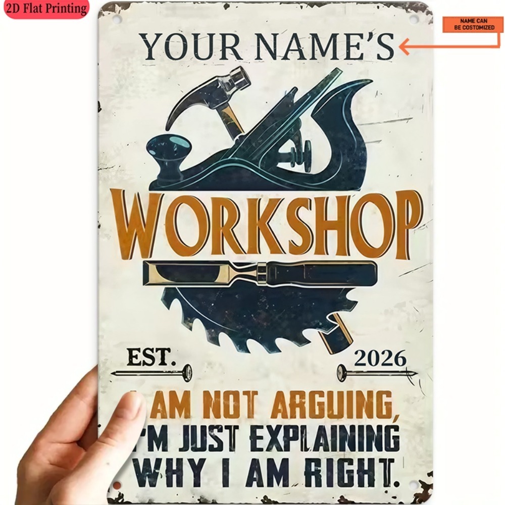 Workshop Tools And Names - [2D Düz] 1 adet Özel İsimli