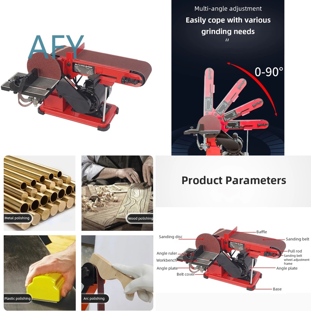 Workshop Tools Knife Sharpener - Elektrikli Masaüstü Bantlı Disk Zımpara Makinesi