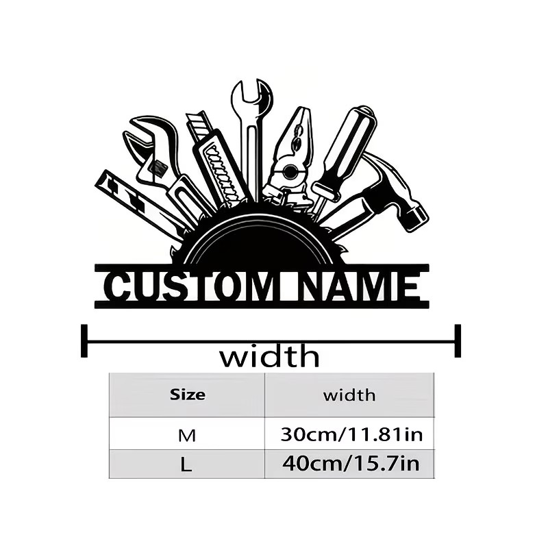 Özel Metal Alet Duvar Sanatı - - Workshop Tools And Names incelemesi ve fiyatı